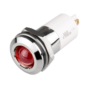 LED Indicator, 16mm Mounting, Round Head type, IP67, Red, 110V AC