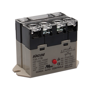Electro Mechanical Power Relay, Panel mount & screw terminals, 30A SPST NO, 110VAC coil input
