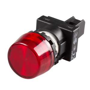 22mm LED Pilot lamp, Extended type, 110V AC/DC, Red Lens