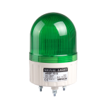 Beacon steady & flashing light, Steady/flash, 86mm green lens, Stud mount, Incandescent bulb, 24V AC/DC 8W