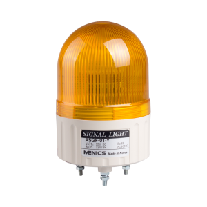 Beacon steady & flashing light, Steady/flash, 86mm yellow lens, Stud mount, Incandescent bulb, 12V AC/DC 8W