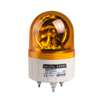 Beacon rotating light, 86mm yellow lens, Stud mount, Incandescent bulb, 24V AC/DC 8W