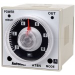 Autonics Timer, 1/16 DIN, 6 operation modes, 0.05sec - 100hr setting range, DPDT or SPDT Timed/Instant., 12VDC, (8 pins socket req'd)