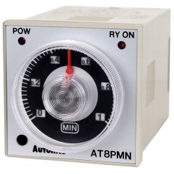 Autonics Timer, 1/16 DIN, True Power Off-Delay, 0.5-10min setting range, DPDT Timed,100/110VDC, (8 pin socket req'd)