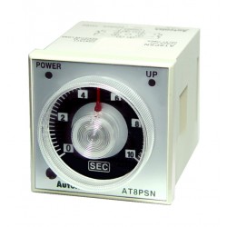 Autonics Timer, 1/16 DIN, True Power Off-Delay, 0.5-10sec setting range, DPDT Timed, 24 VAC/DC (8 pin socket req'd)