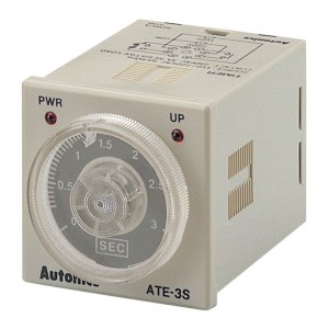 Autonics Timer, 1/16 DIN, On-Delay, 10sec max. setting range, SPDT Timed & SPST Instantaneous, 110/220VAC, 8-Pin (socket req'd)