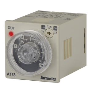 Timer, Analog, 6 Sec/ 60 Sec/ 6 Min/ 60 Min/ 6 Hour, Time limit 1C + Instantaneous 1a, 8-Pin (socket req'd), 110-240 VAC 50/60 Hz, 24-240 VDC