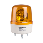 Beacon rotating light, 135mm yellow lens, Stud mount, Incandescent bulb, 24V AC/DC 25W