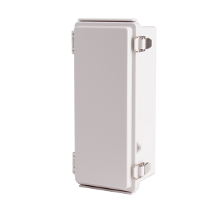 Plastic Enclosure, ABS, Gray color, P type for molded hinge & stainless steel latch, W4.33 x L10.24 x D3.94" size, IP67