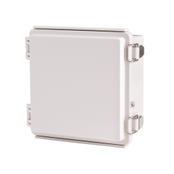 Plastic Enclosure, ABS, Gray color, P type for molded hinge & stainless steel latch, W5.91 x L5.91 x D3.54' size, IP67