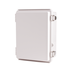 Plastic Enclosure, ABS, Gray color, P type for molded hinge & stainless steel latch, W6.30 x L8.27 x D3.94" size, IP67