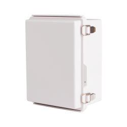 Plastic Enclosure, ABS, Gray color, P type for molded hinge & stainless steel latch, W6.69 x L8.66 x D4.13" size, IP67 [Old# BC-AGP-172211]