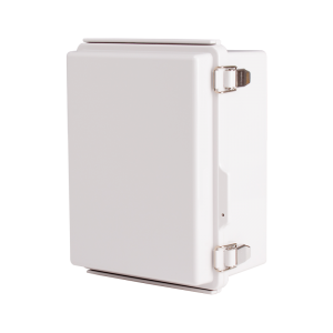 Plastic Enclosure, ABS, Gray color, P type for molded hinge & stainless steel latch, W6.69 x L8.66 x D4.13" size, IP67 [Old# BC-AGP-172211]