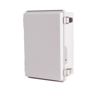 Plastic Enclosure, ABS, Gray color, P type for molded hinge & stainless steel latch, W7.87 x L11.81 x D5.12" size, IP67