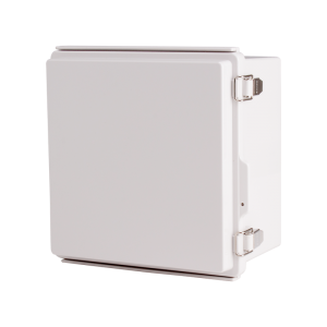 Plastic Enclosure, ABS, Gray color, P type for molded hinge & stainless steel latch, W8.27 x L8.27 x D5.12" size, IP67