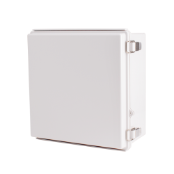 Plastic Enclosure, ABS, Gray color, P type for molded hinge & stainless steel latch, W11.81 x L11.81 x D5.91" size, IP67