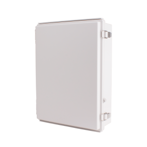 Plastic Enclosure, ABS, Gray color, P type for molded hinge & stainless steel latch, W13.78 x L17.72 x D4.72" size, IP67