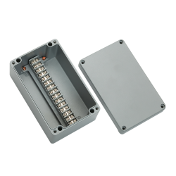 Aluminum terminal box, 15pins flat type, 3.94x 6.30x3.15"size, IP67