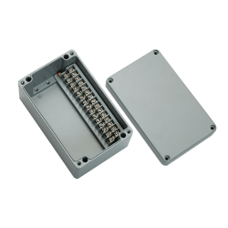 Aluminum terminal box, 15pins stair type, 3.94x6.30x3.15"size, IP67