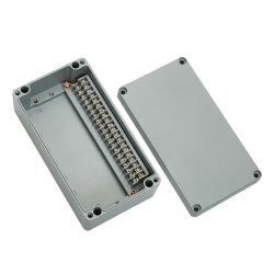Aluminum terminal box, 20pins stair type, 4.72x 8.66x 3.15" size, IP67