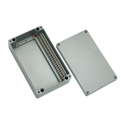 Aluminum terminal box, 25 pins Stair type, 6.30x10.24x3.54" size, IP67