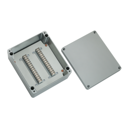 Aluminum terminal box, 30pins 2 line flat type, 9.06 x 7.87 x 4.33" size, IP67
