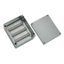 Aluminum terminal box, 45 pins 3 Line Flat type, 9.06×7.87×4.33" size, IP67