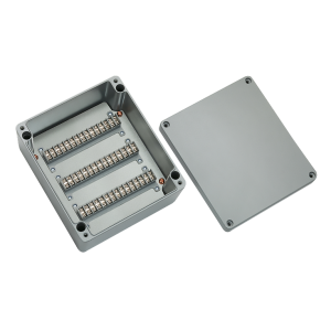 Aluminum terminal box, 45 pins 3 Line Flat type, 9.06×7.87×4.33" size, IP67