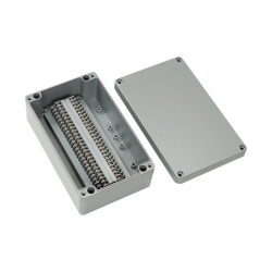 Aluminum terminal box, 50pins 2 line stair type, 6.30x 10.24 x3.54" size, IP67