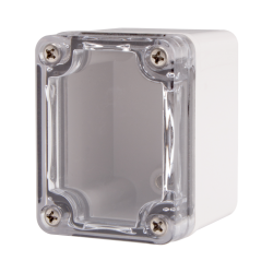 lastic Enclosure, ABS gray body & PC clear cover, S type for Lift-off screw cover, W1.97 x L2.56 x D2.17" size, IP67