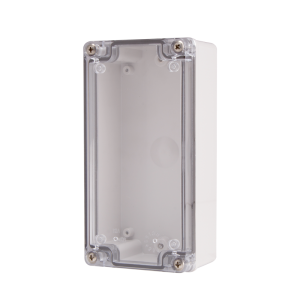 Plastic Enclosure, ABS gray body & PC clear cover, S-type for Lift-off screw cover, W3.15 x L6.30 x D2.17" size, IP67