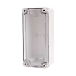 Plastic Enclosure, ABS gray body & PC clear cover, S type for Lift-Off screw cover, W3.15 x L7.09 x D3.35" size, IP67