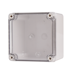 Plastic Enclosure, ABS gray body & PC clear cover, S type for Lift-off screw cover, W4.92 x L4.92 x D2.95" size, IP67
