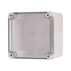 Plastic Enclosure, ABS gray body & PC clear cover, S type for Lift-off screw cover, W4.92 x L4.92 x D3.94" size, IP67