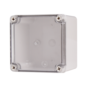 Plastic Enclosure, ABS gray body & PC clear cover, S type for Lift-off screw cover, W4.92 x L4.92 x D3.94" size, IP67