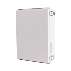 Plastic Enclosure, PC, Gray color, P type for molded hinge & stainless steel latch, W11.81 x L15.75 x D4.72" size, IP67 (UL)