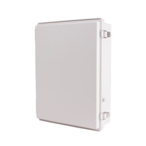 Plastic Enclosure, PC, Gray color, P type for molded hinge & stainless steel latch, W13.78 x L17.72 x D4.72" size, IP67 (UL)