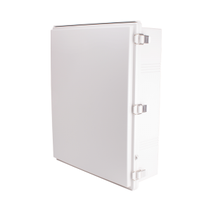 Plastic Enclosure, PC, Gray color, P type for molded hinge & stainless steel latch, W20.87 x L24.80 x D7.28" size, IP67 (UL)