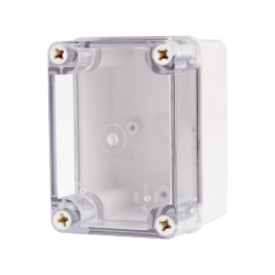 Plastic Enclosure, PC gray body & PC clear cover, S type for Lift-off screw cover, W3.15 x L4.33 x D3.35" size, IP67 (UL)