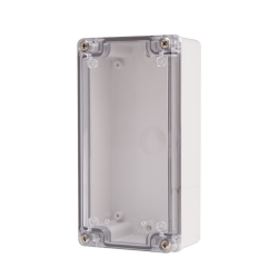 Plastic Enclosure, PC gray body & PC clear cover, S-type for Lift-off screw cover, W3.15 x L6.30 x D2.16" size, IP67 (UL)