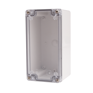 Plastic Enclosure, PC gray body & PC clear cover, S type for Lift-Off screw cover, W3.15 x L6.30 x D3.35" size, IP67 (UL)