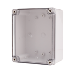 Plastic Enclosure, PC gray body & PC clear cover, S type for Lift-off screw cover, W5.51 x L9.06 x D3.74" size, IP67 (UL)