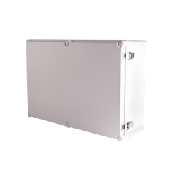 BOXCO Enclosure, ABS, Gray color, Stainless steel hinge & latch, W22.05'X4.96'X7.09", NEMA 4X