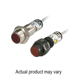 BGS photoelectric sensor, 0~300mm sensing adjust by potentiometer, NPN, M18 cylindrical metal housing, 10 - 30VDC, 2m Cable