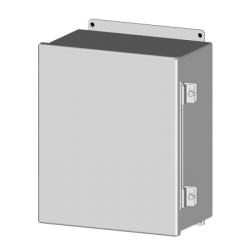 SCE Stainless steel junction enclosure, 0.063" 316, H12 x W10 x D6", Wall mounting & Screw Locking, NEMA 4X