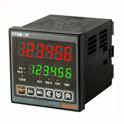 Autonics Counter & Timer, W72xH72mm, 6 digit, LED,1 Preset, Relay & NPN Output,100-240 VAC