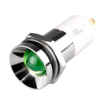 LED Indicator, 16mm Mounting, Protrusive Head type, IP67, Green, 110V AC..