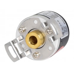 Encoder, Incremental, 40mm OD, Blind hollow 10mm Shaft, 10 PPR, ABZ phase, NPN open collector output, 12-24 VDC