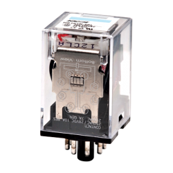 Electro Mechanical Relay, Octal base type, 10A DPDT, 24VDC coil input, LED Indicator (socket req'd)
