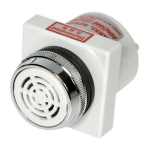 Buzzer, 30mm Panel hole, 80dB, Intermittent sound, IP40, 12V AC/DC